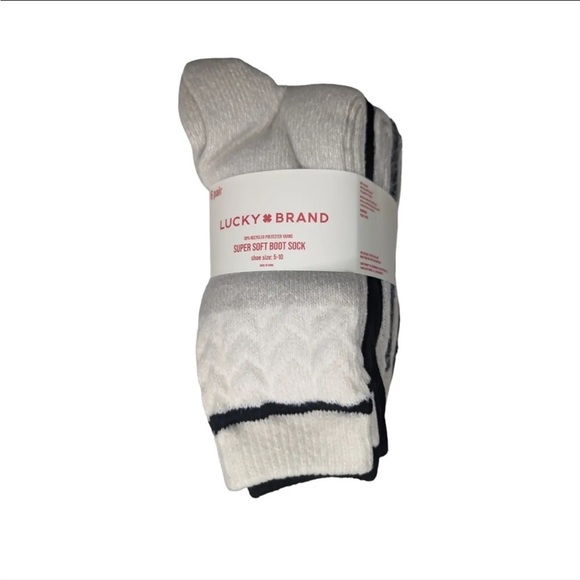 Lucky Brand Ladies' Boot Sock 6-pair Pack NEW - Picture 1 of 3